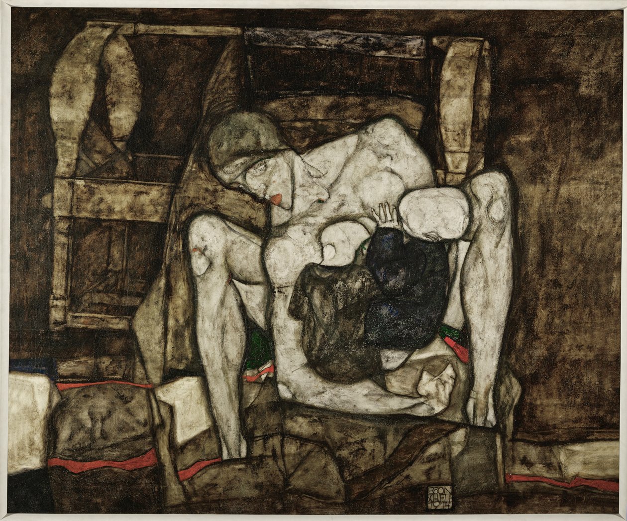 Blinde Mutter Vak anya (olaj, vászon) alkotó: Egon Schiele