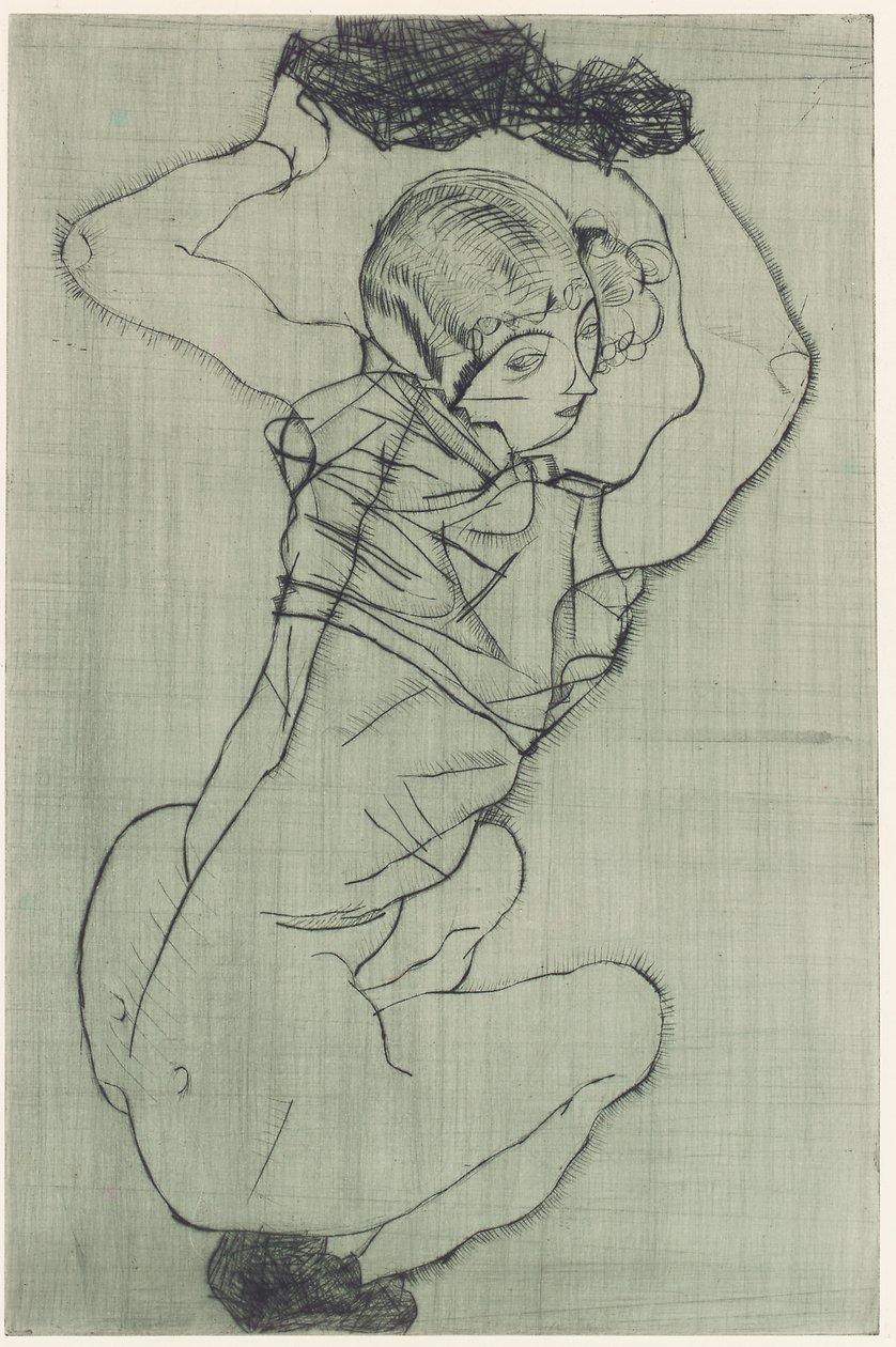 Guggolás alkotó: Egon Schiele
