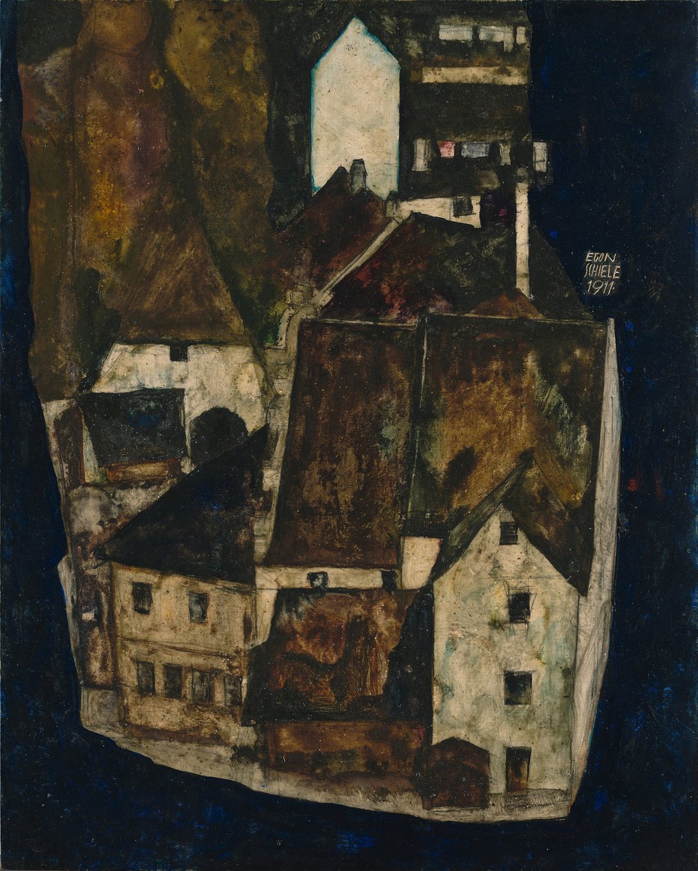 Holt Város III Város a Kék Folyón III, 1911 alkotó: Egon Schiele