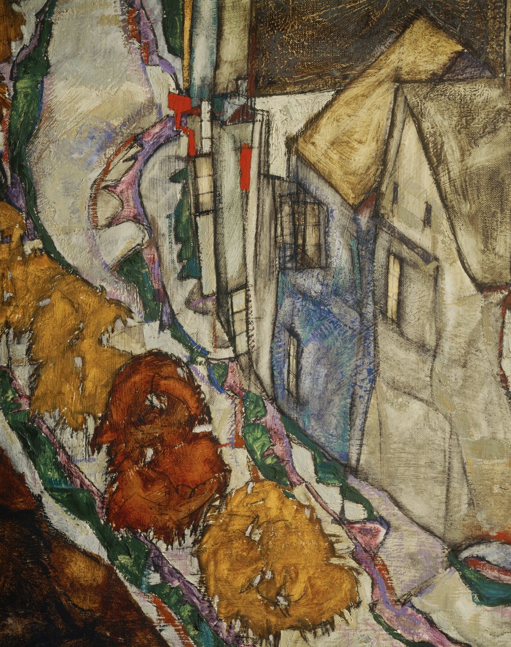A házak íve II ... (olaj, vászon) alkotó: Egon Schiele