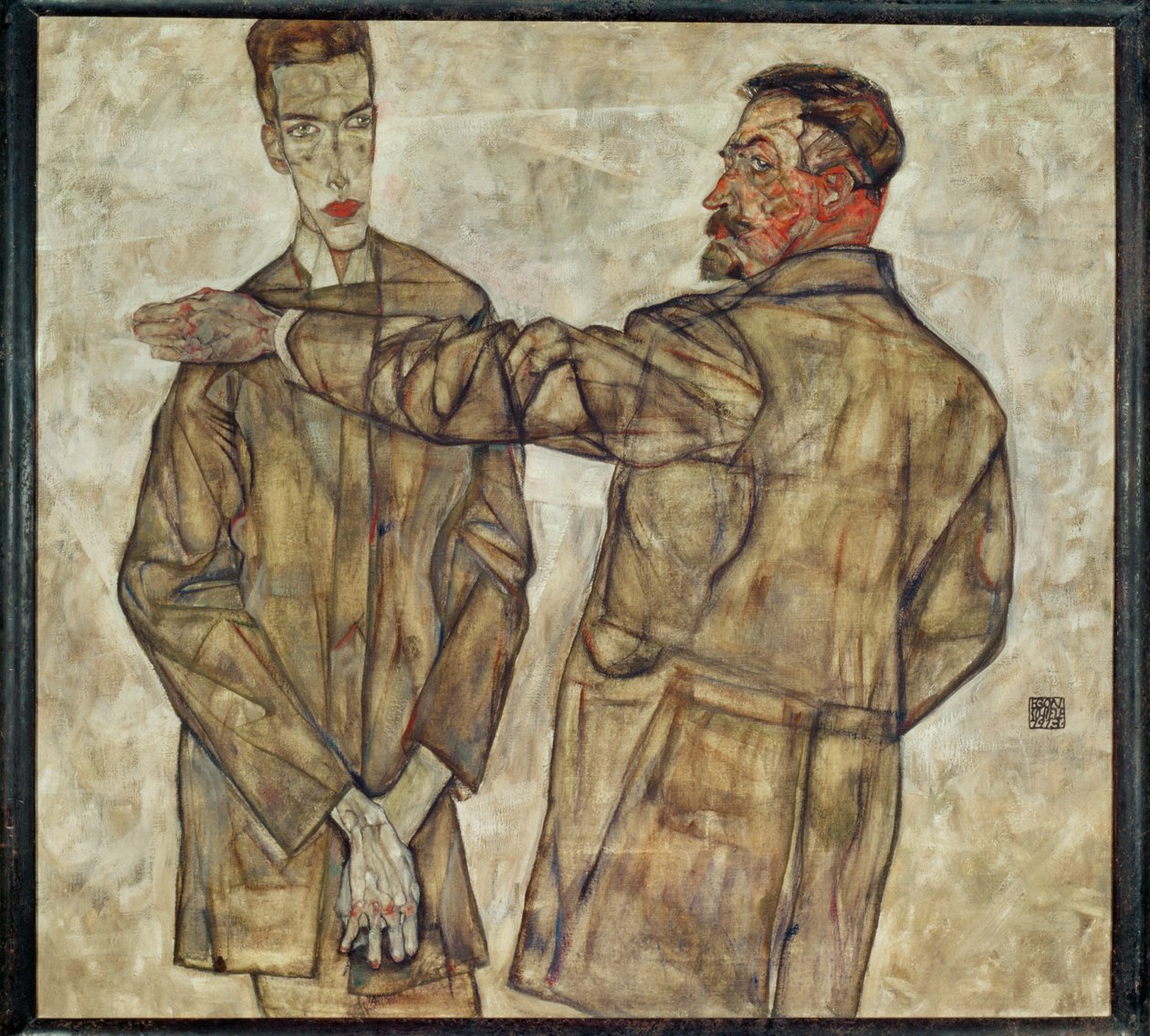 Dupla portré központi felügyelő ... (festmény, vászon) alkotó: Egon Schiele