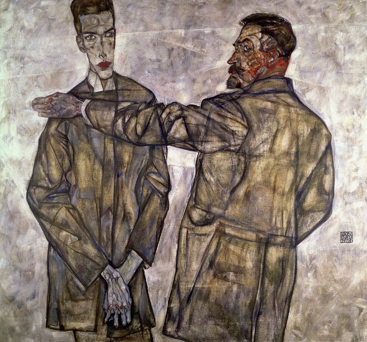 Otto és Heinrich Benesch kettős portréja, 1913 alkotó: Egon Schiele