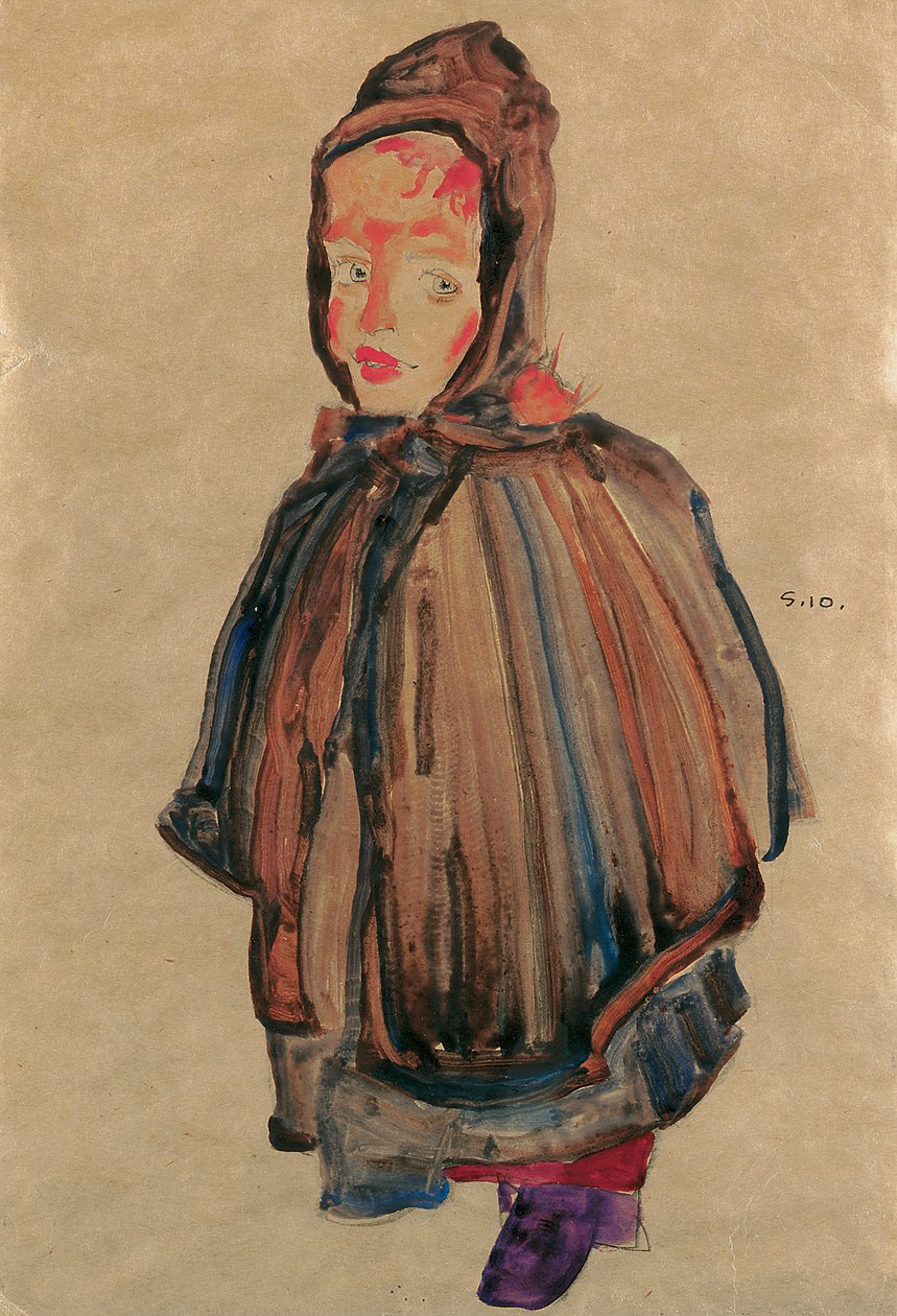 Csuklyás lány, 1910 alkotó: Egon Schiele