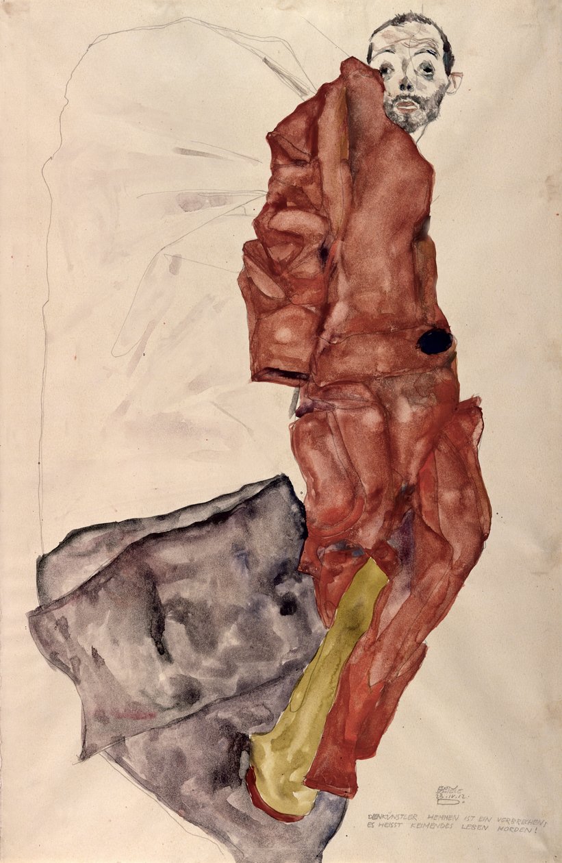 A művész akadályozása bűncselekmény: az élet meggyilkolása a bimbóban alkotó: Egon Schiele
