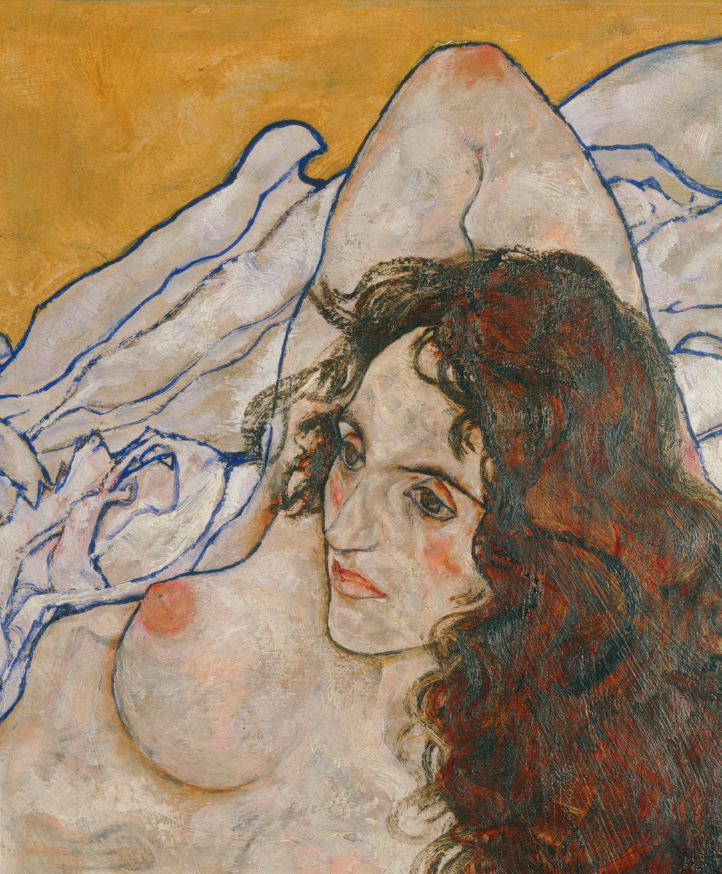 Liegende Frau (olaj, vászon) alkotó: Egon Schiele