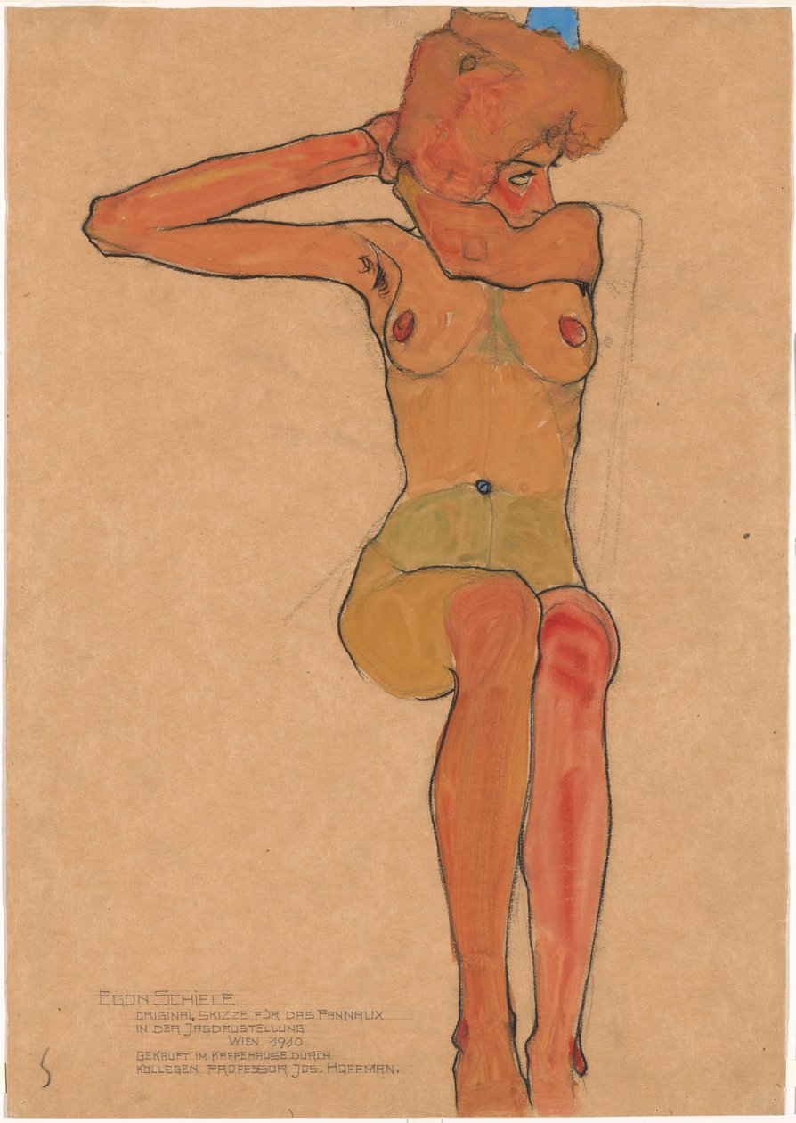 Mädchenakt (Gertrude) alkotó: Egon Schiele