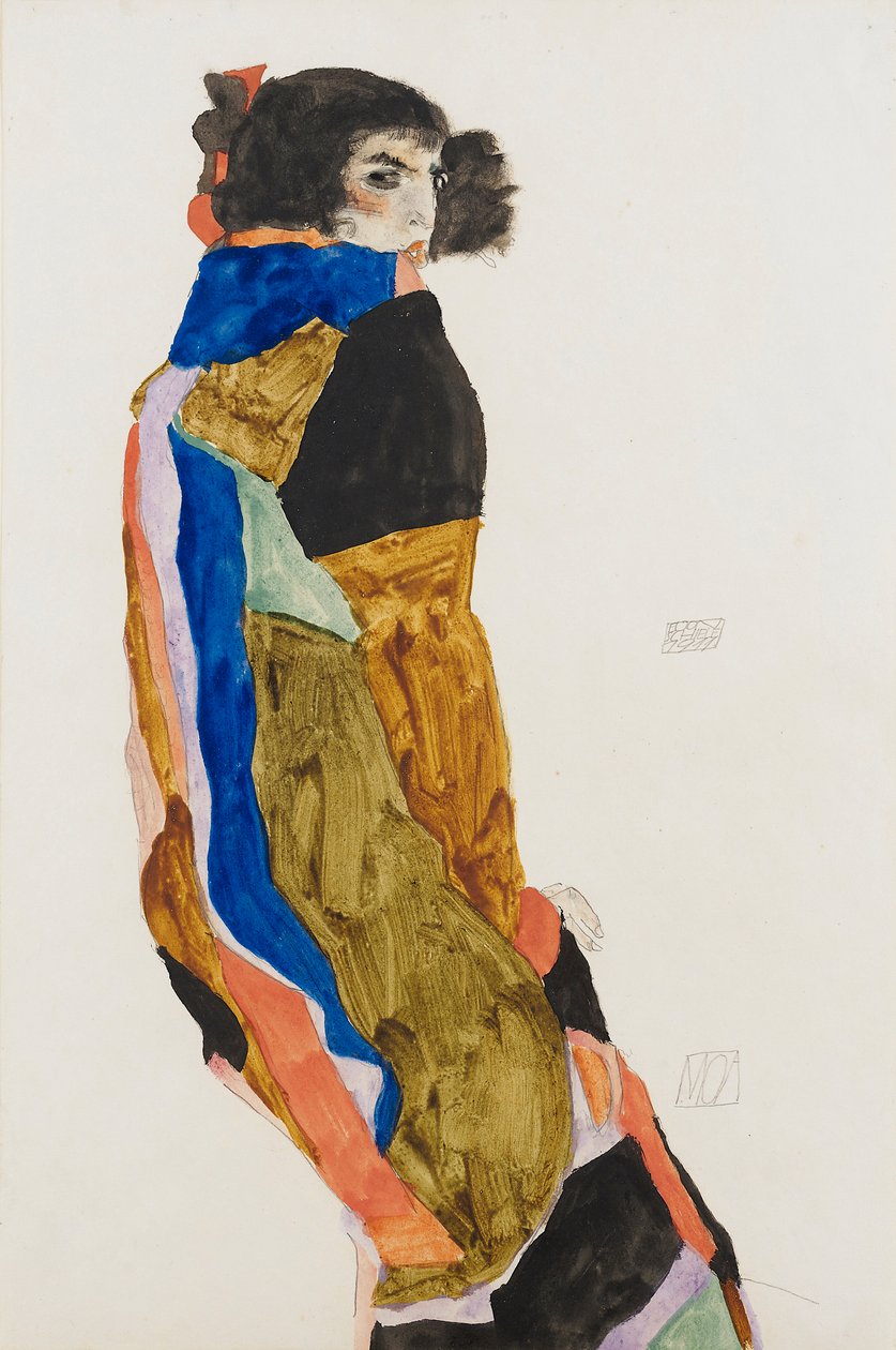 Moa. Egon Schiele (1890-1918) munkája, akvarell és gouache papíron alkotó: Egon Schiele