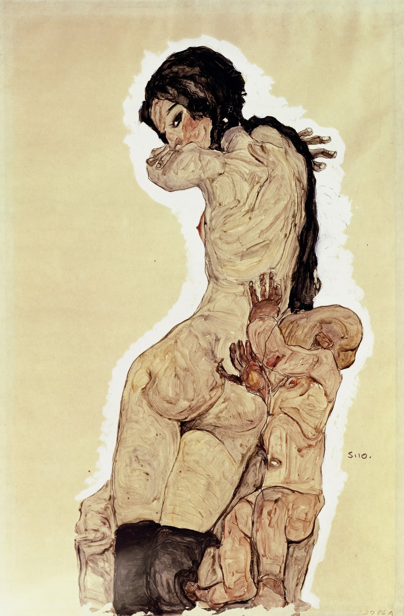 Anya és gyermeke, 1910 alkotó: Egon Schiele