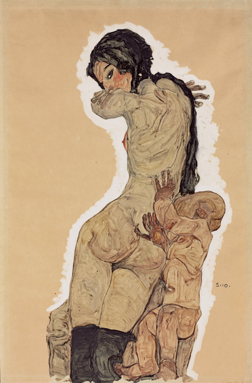 Anya és gyermek; anya és gyermek alkotó: Egon Schiele