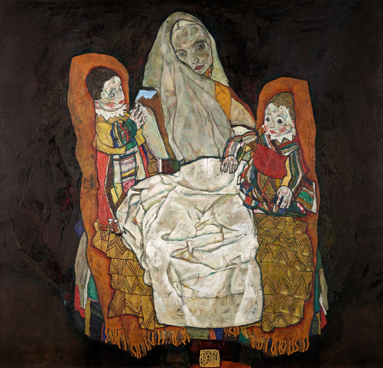 Kétgyermekes anya III, 1915-1917. alkotó: Egon Schiele