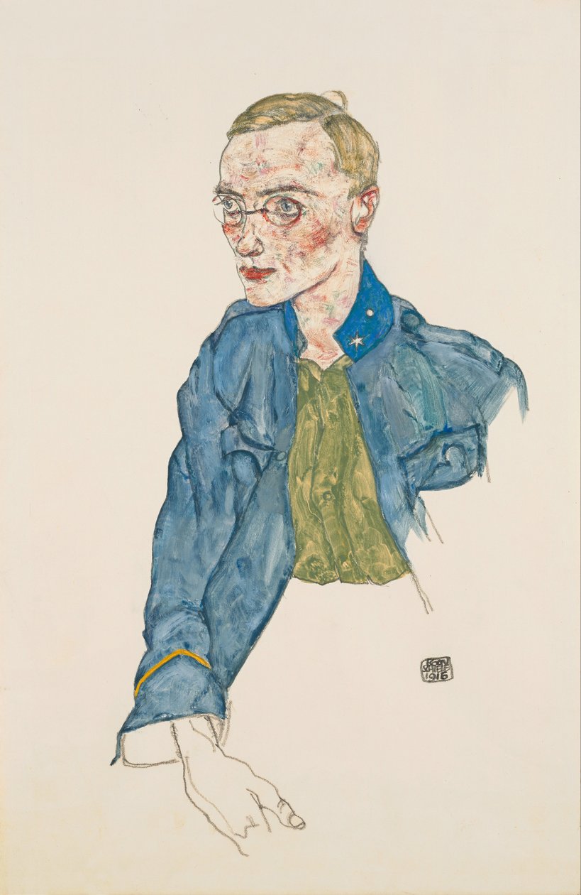 Egyéves önkéntes tizedes, 1916 alkotó: Egon Schiele