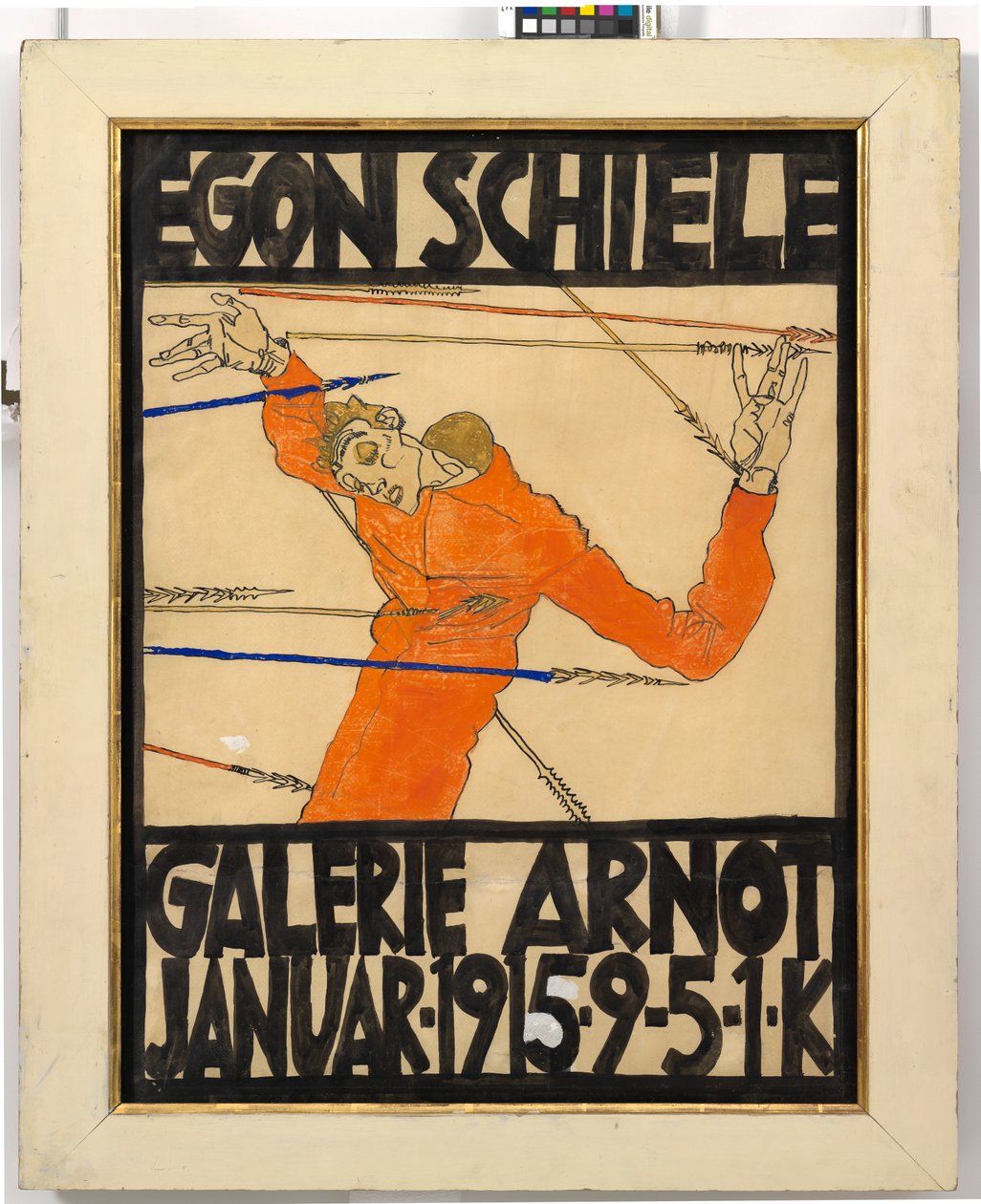 Plakat der Egon Schiele-Ausstellung in der Galerie Arnot alkotó: Egon Schiele