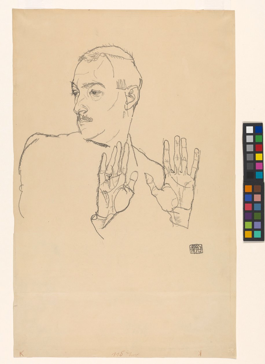 Arthur Roessler portréja alkotó: Egon Schiele