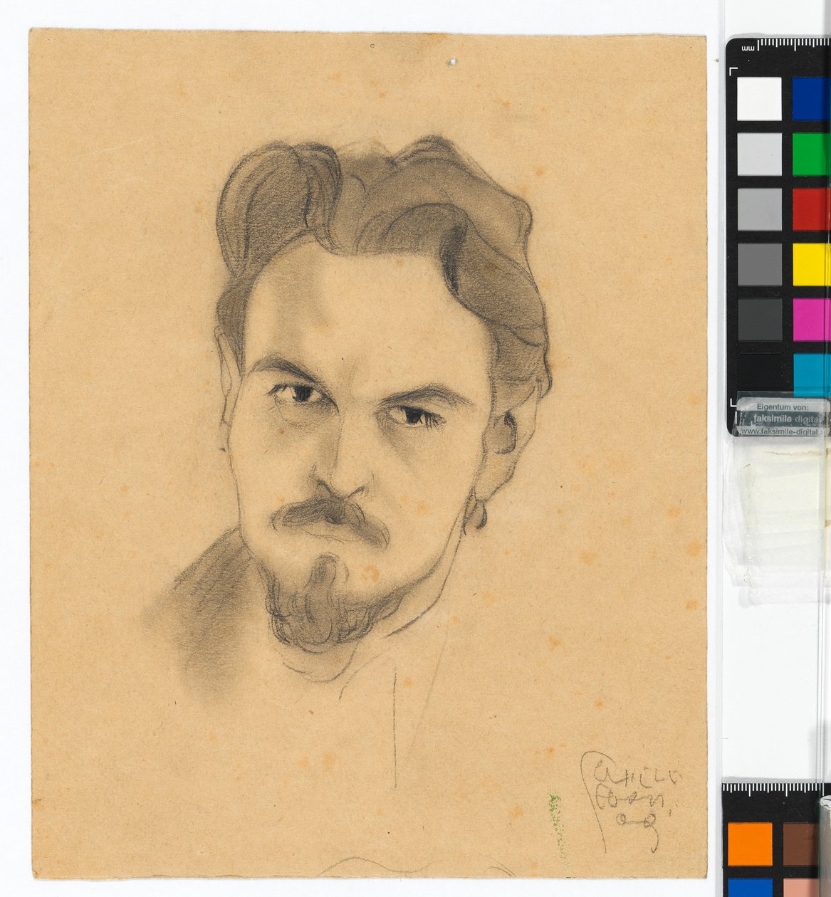 Anton Peschka portrétvázlata alkotó: Egon Schiele