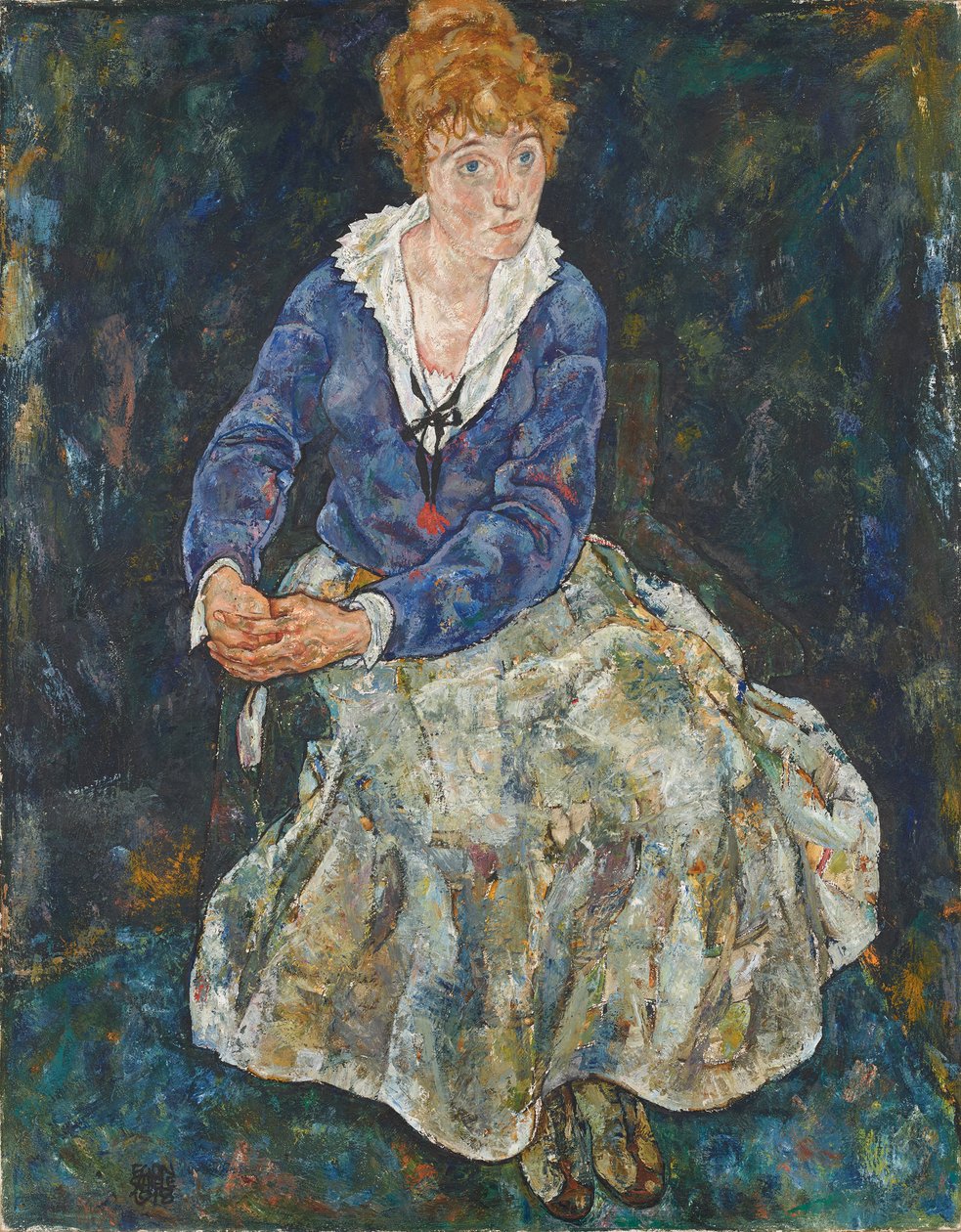 Edith Schiele, a művész feleségének portréja, 1918. alkotó: Egon Schiele