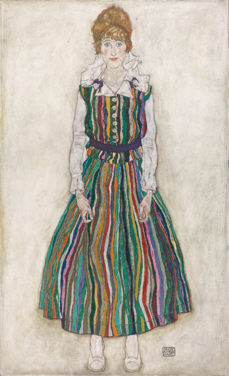 Edith Schiele, a művész feleségének portréja alkotó: Egon Schiele