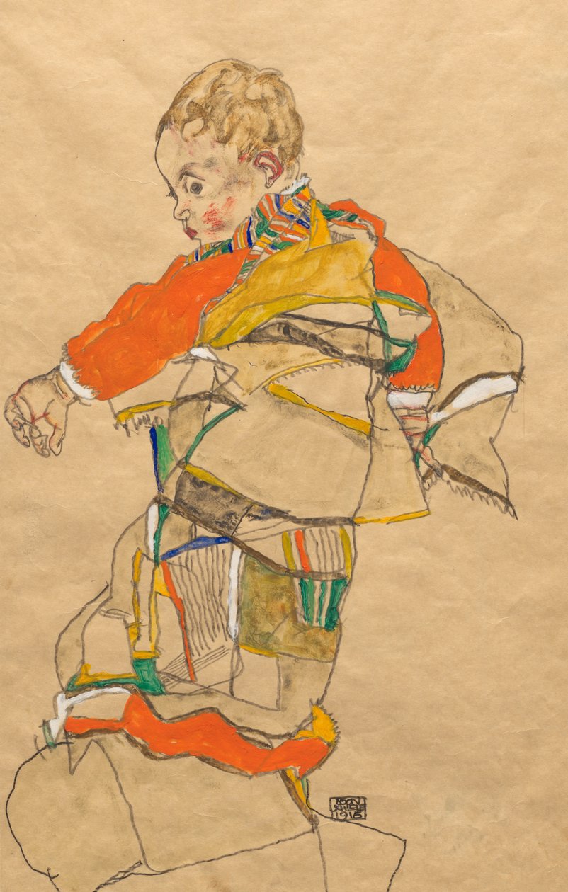 Egy gyermek portréja (Anton Peschka, Jr.) alkotó: Egon Schiele