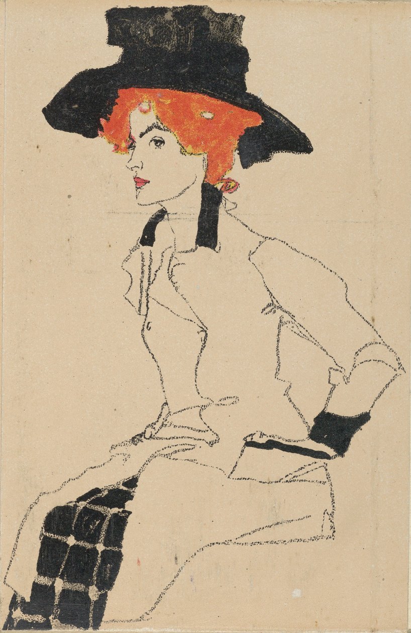 Női portré, 1910. alkotó: Egon Schiele