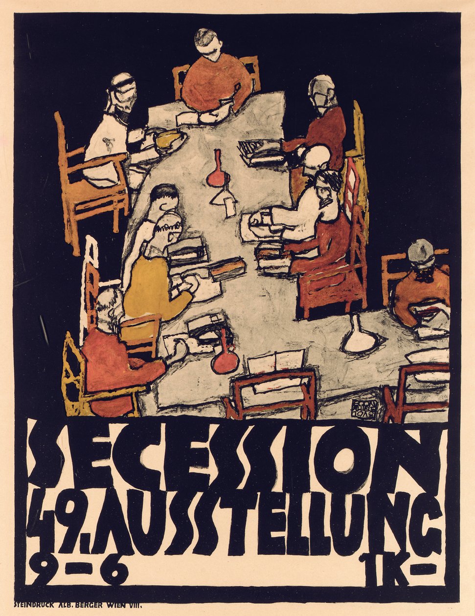 Reklámplakát Secession 49 kiállítás alkotó: Egon Schiele