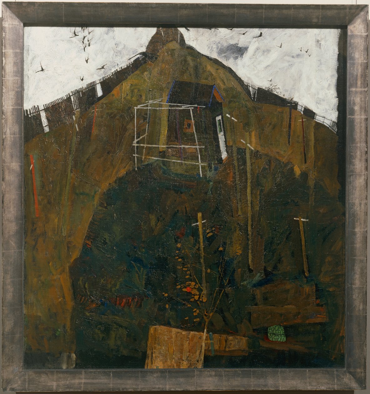 Rabenlandschaft, - Tájkép hollókkal ... (olaj, vászon) alkotó: Egon Schiele