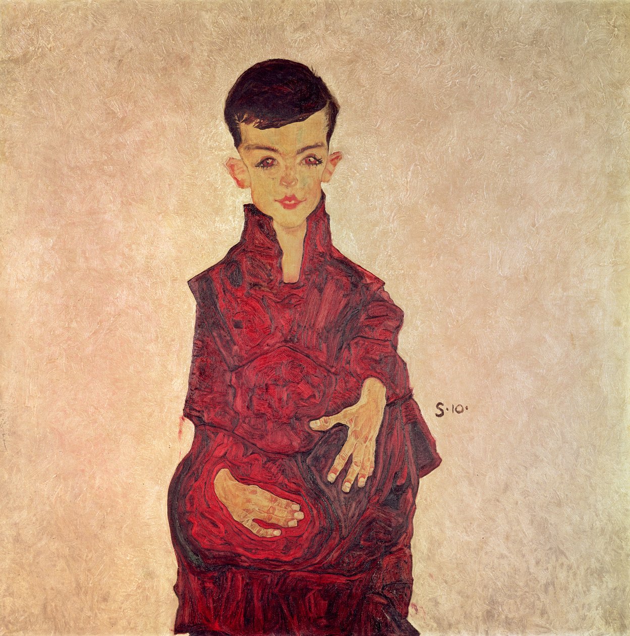 Rainerbub (Herbert Rainer körülbelül 6 éves portréja) 1910 alkotó: Egon Schiele