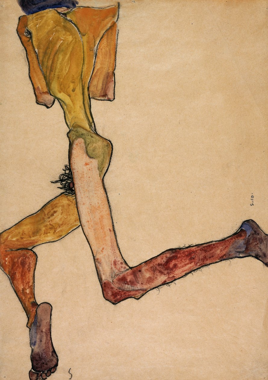 Fekvő meztelen férfi, 1910 alkotó: Egon Schiele