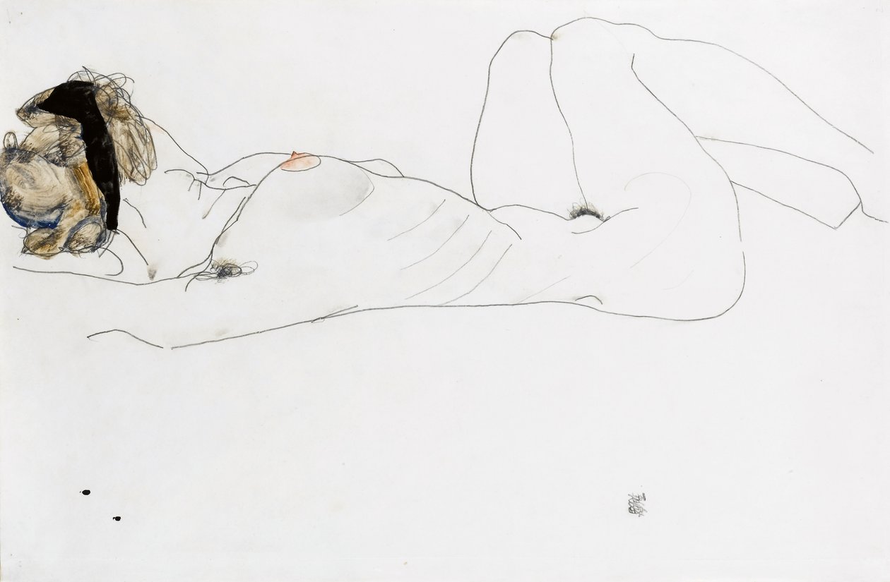 Fekvő női akt, 1912 alkotó: Egon Schiele