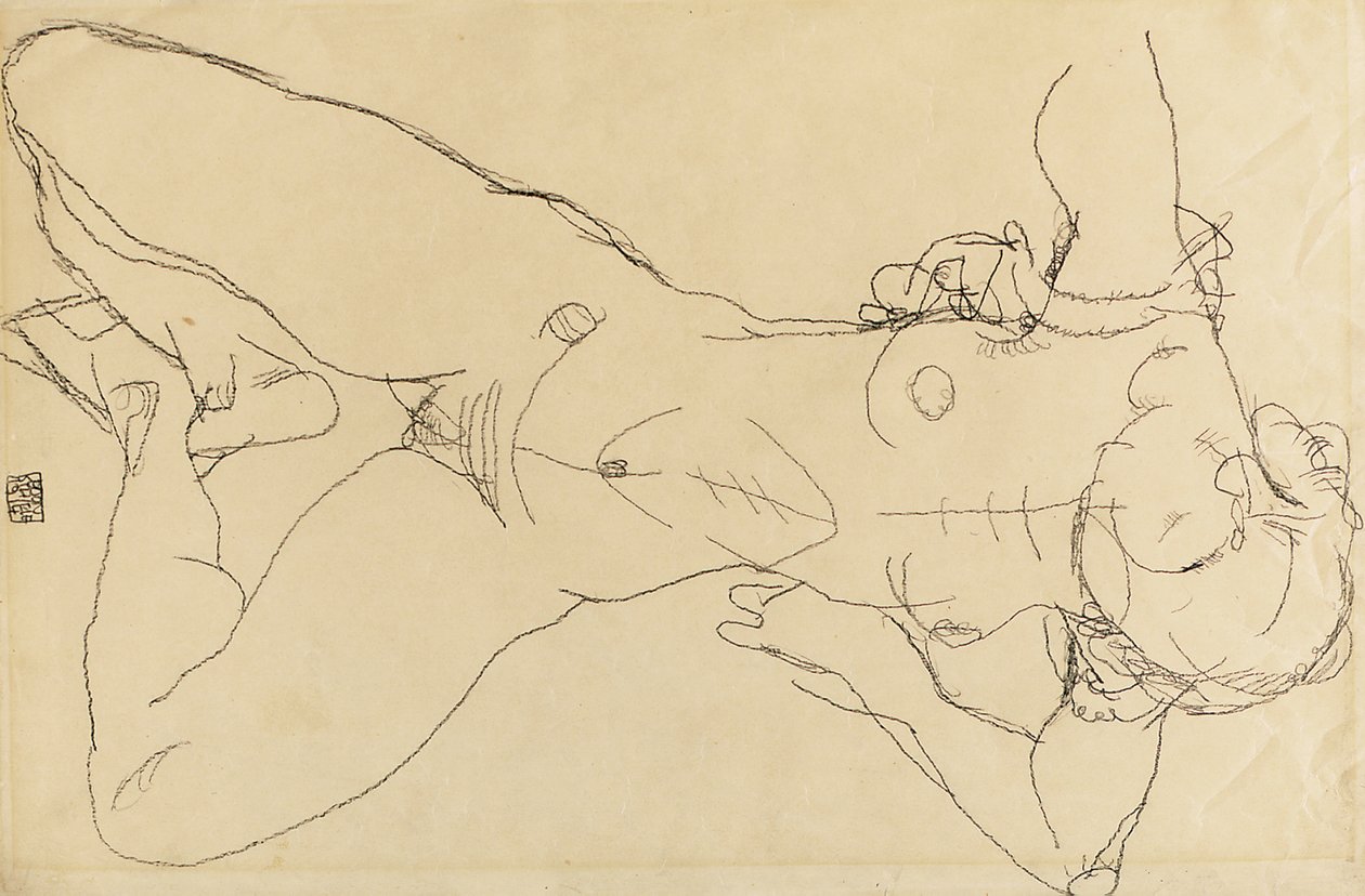 Fekvő női akt, 1914 alkotó: Egon Schiele