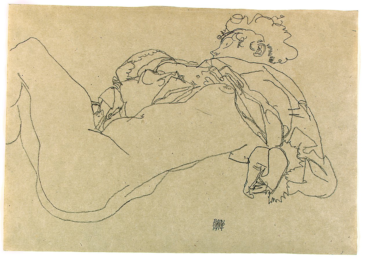 Fekvő női akt, 1914 alkotó: Egon Schiele
