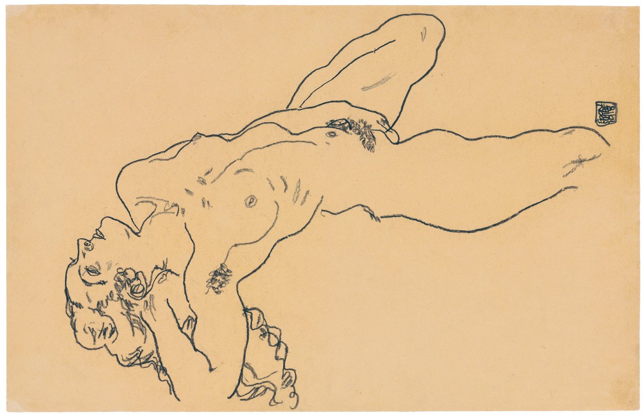 Fekvő akt, 1918 alkotó: Egon Schiele