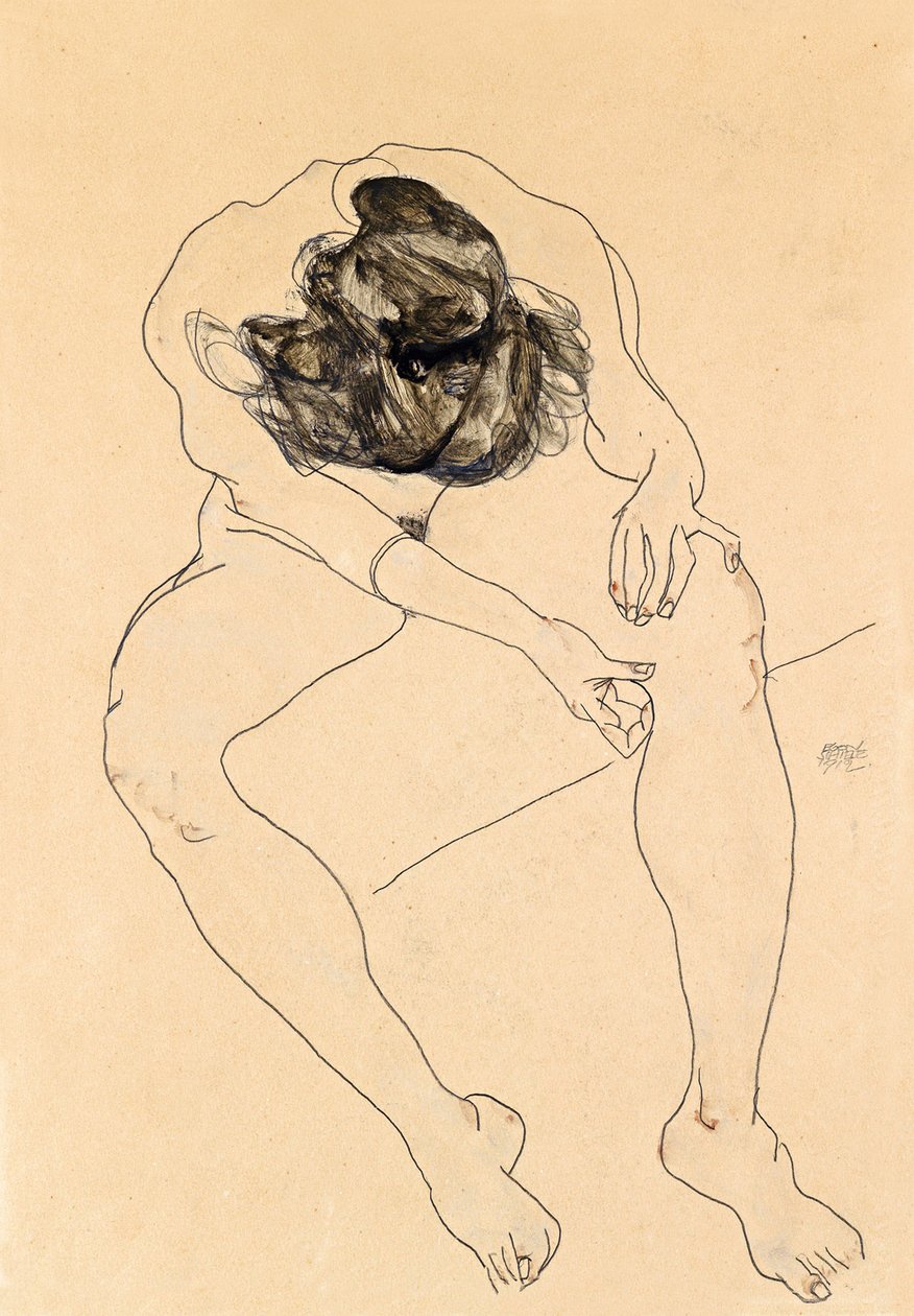 Ülő női akt, 1912 alkotó: Egon Schiele