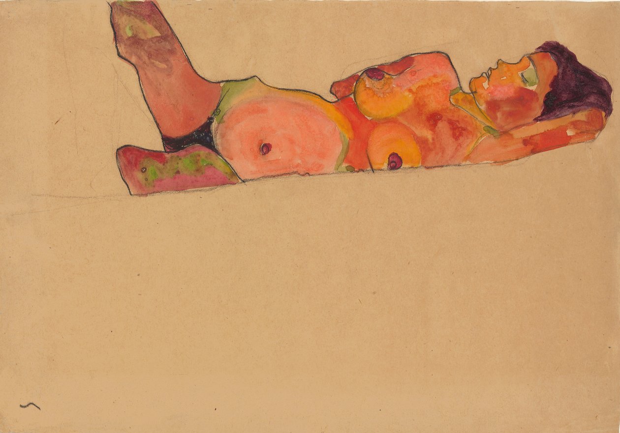 Alvó lány, 1910 alkotó: Egon Schiele