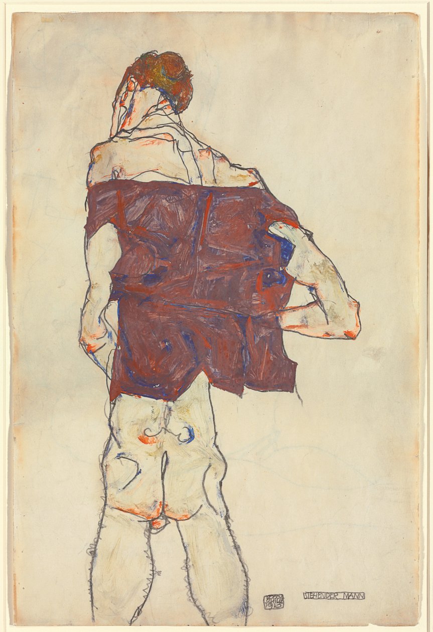 Álló ember alkotó: Egon Schiele