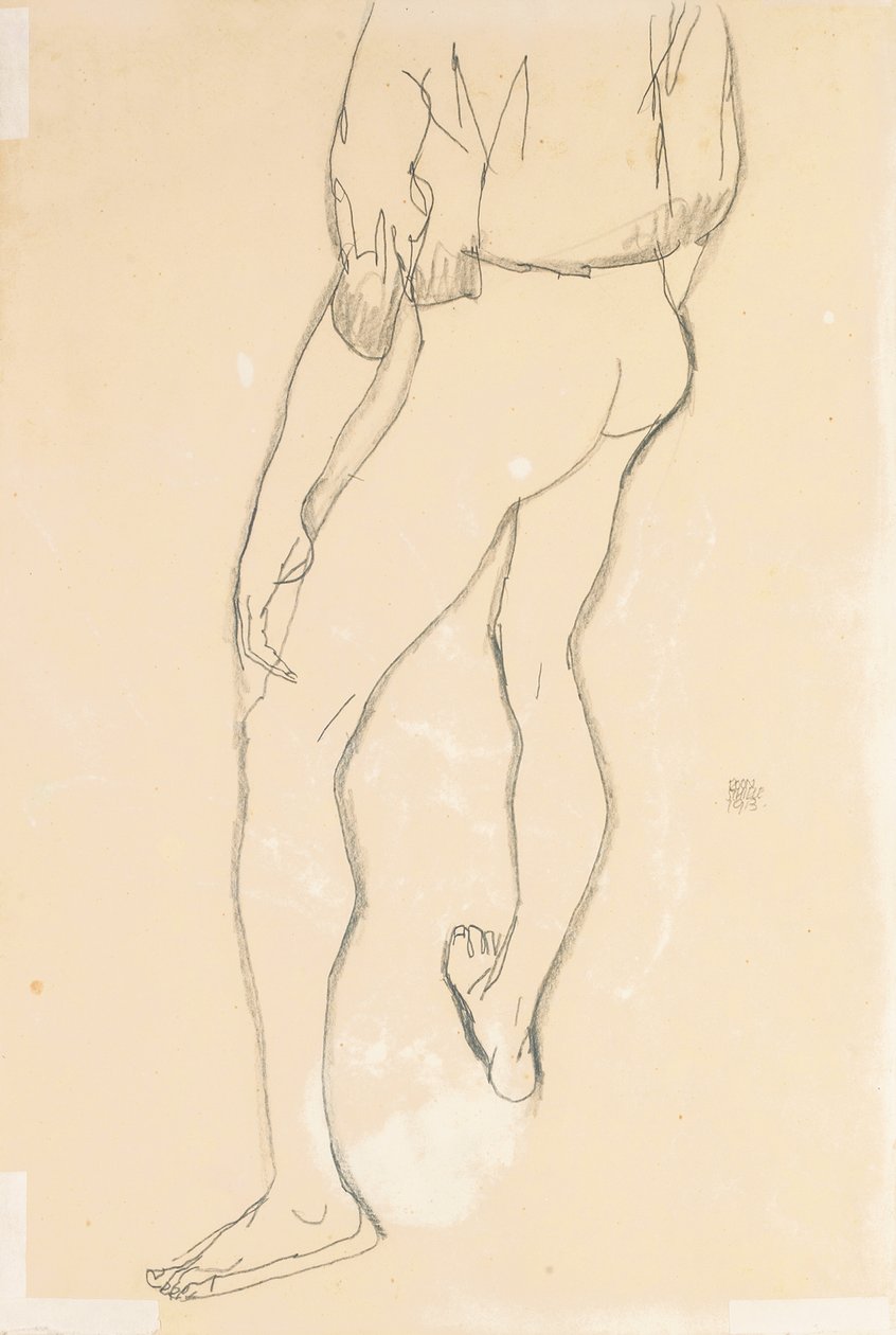 Álló férfi akt, 1913 alkotó: Egon Schiele
