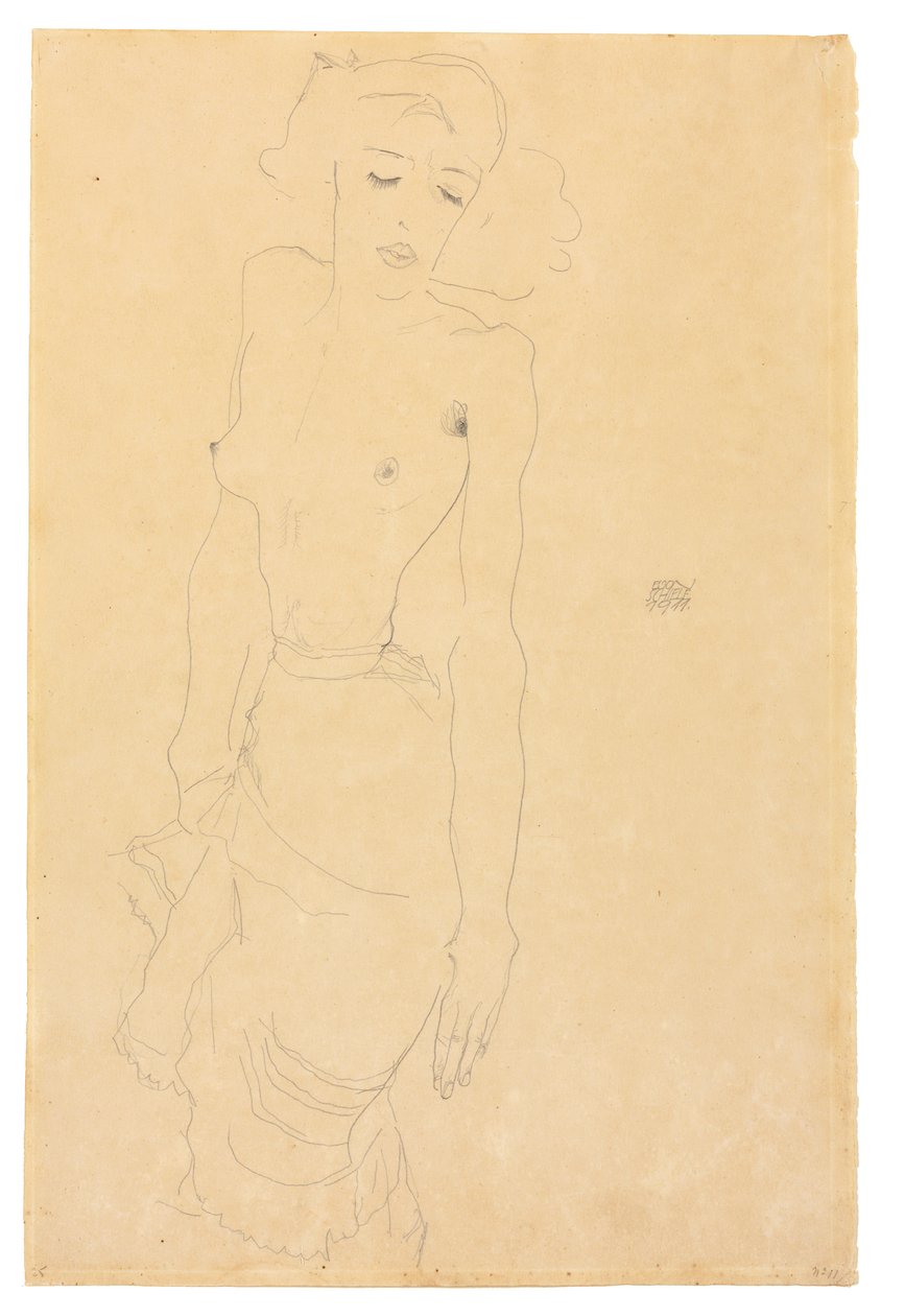 Álló nő, 1911 alkotó: Egon Schiele