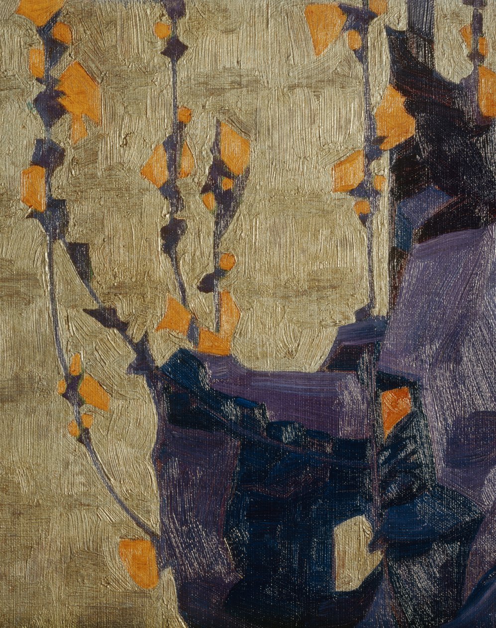 Stilizált virág dekoratív háttér előtt ... (bronz) alkotó: Egon Schiele