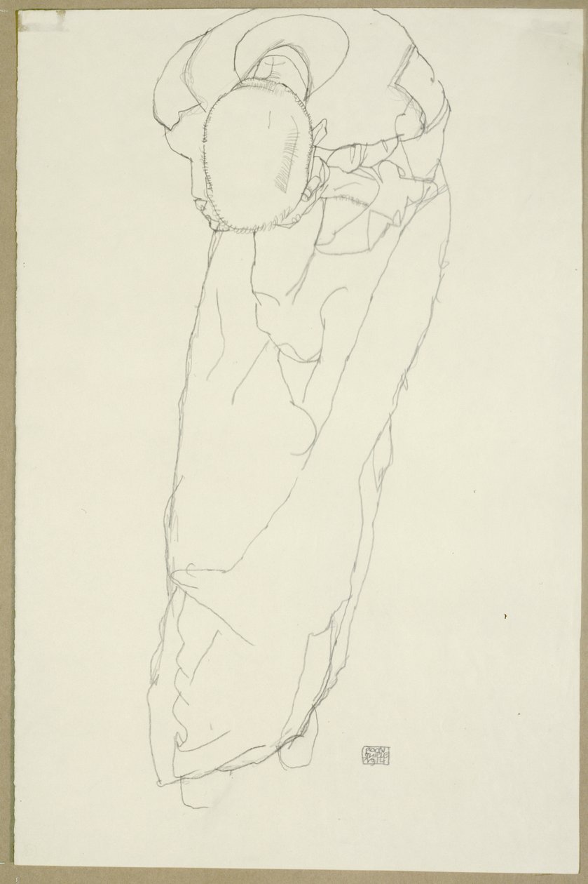 A szerzetes, 1914 alkotó: Egon Schiele