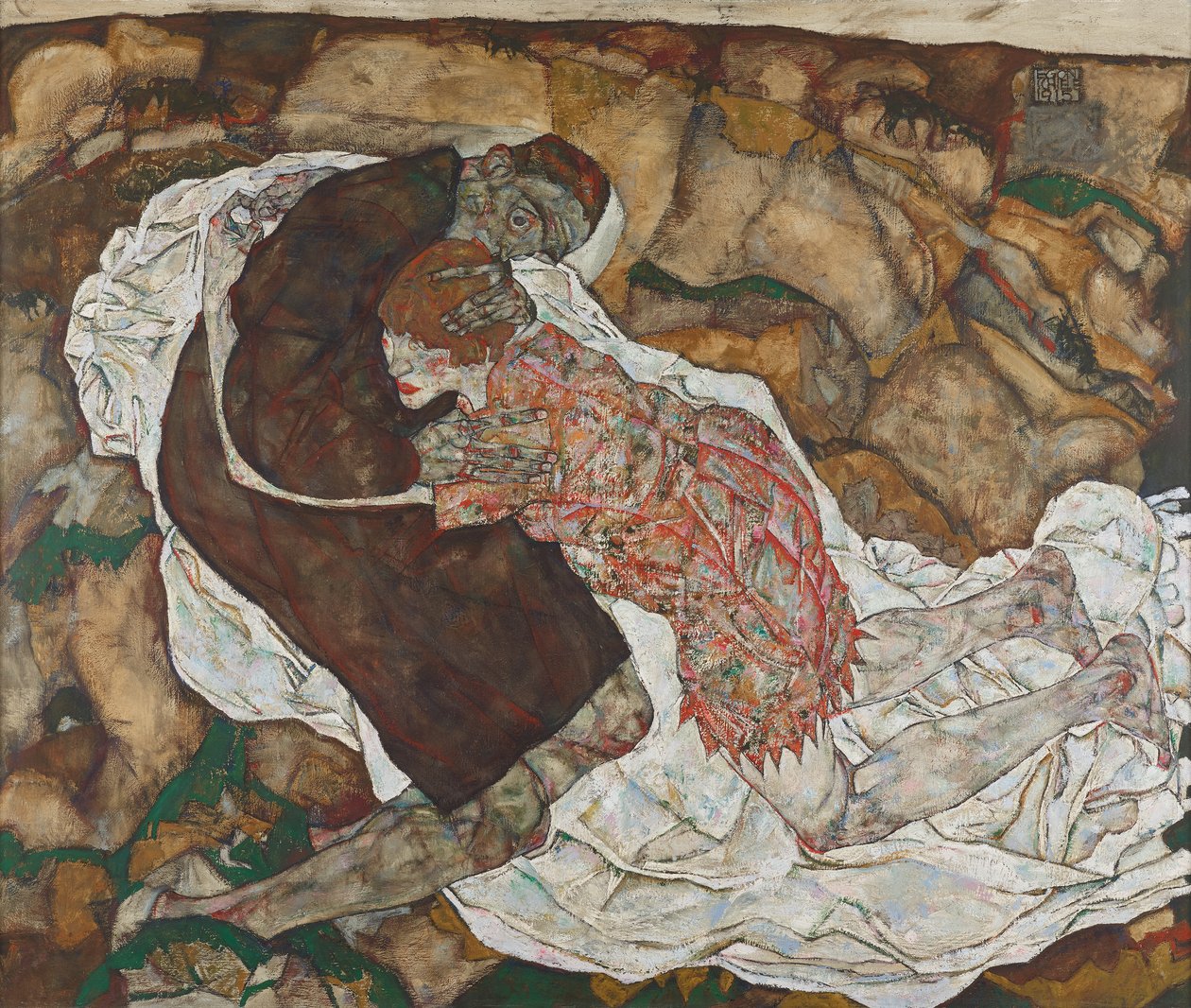 halál és lány alkotó: Egon Schiele