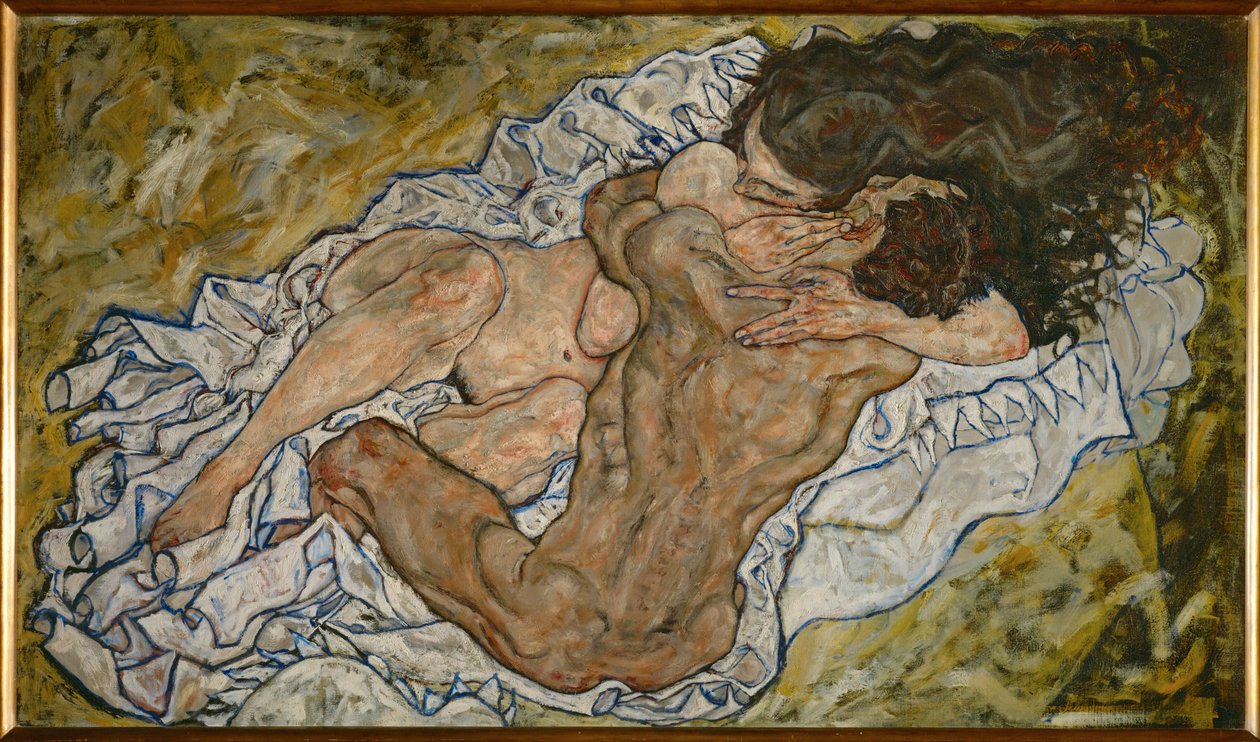 Umarmung (olaj, vászon) alkotó: Egon Schiele