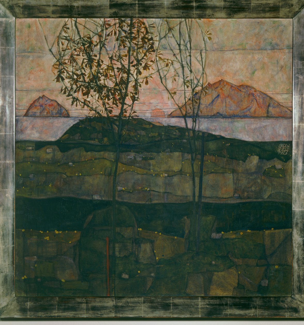 Versinkende Sonne (olaj, vászon) alkotó: Egon Schiele