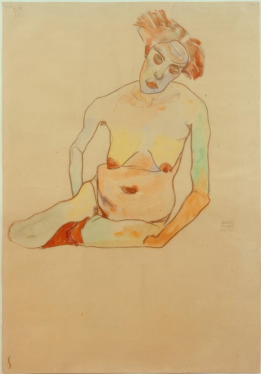 Női akt alkotó: Egon Schiele