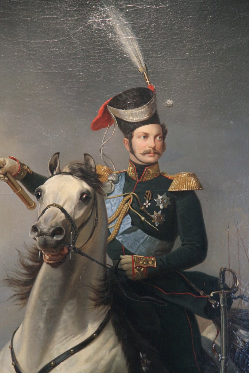 Alekszandr Nyikolajevics lovas portréja, 1850-es évek alkotó: Egor Botman