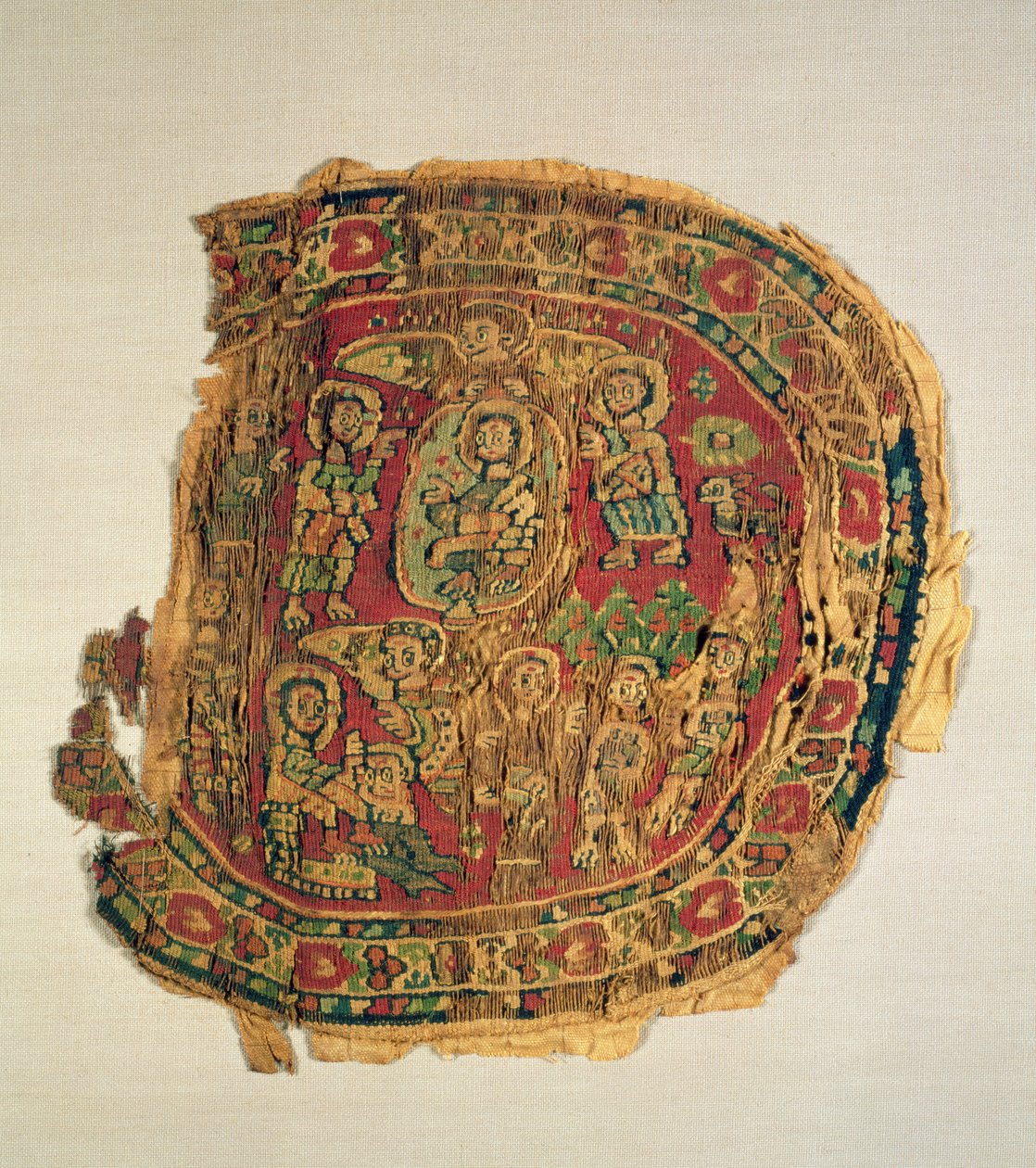 Szenteket ábrázoló szőnyeg, egyiptomi, kopt korszak, 4-12. század, (textil) alkotó: Egyptian
