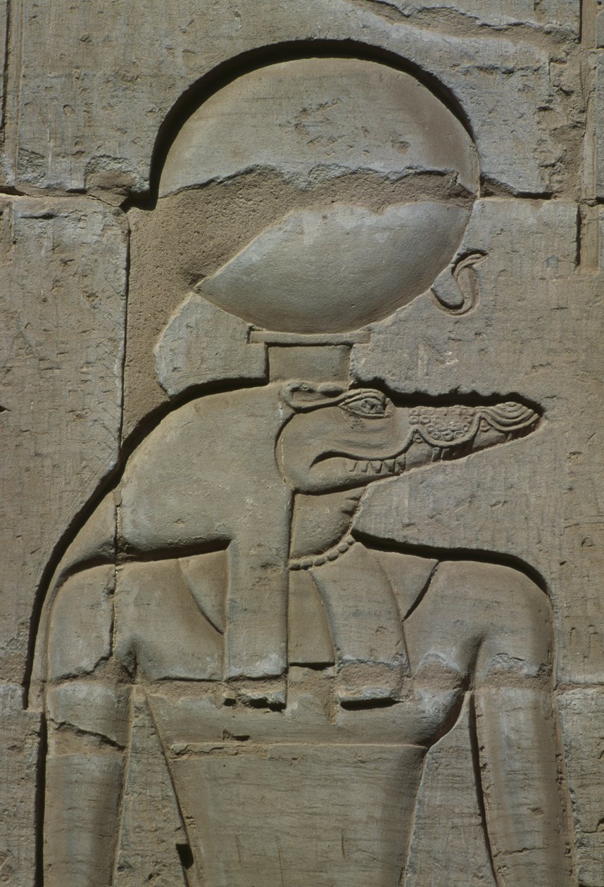 Egy dombormű részlete, Sobek kő alkotó: Egyptian