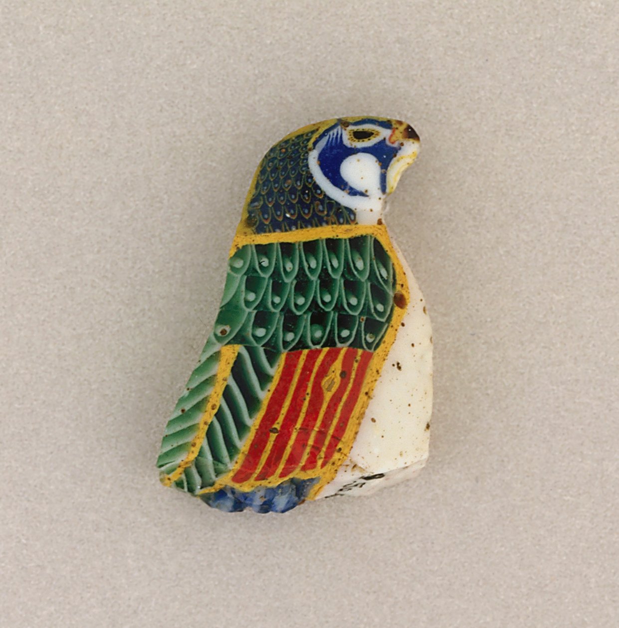 Olvasztott mozaiktábla, Ptolemaioszi kortól római korig, Kr.e. 100-100 (üveg) alkotó: Egyptian
