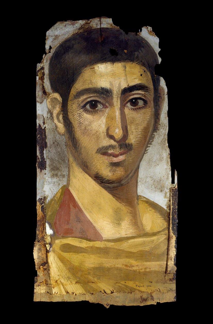Fiatal férfi múmiaportréja, valószínűleg 2-3. századi (fára enkausztikával) alkotó: Egyptian