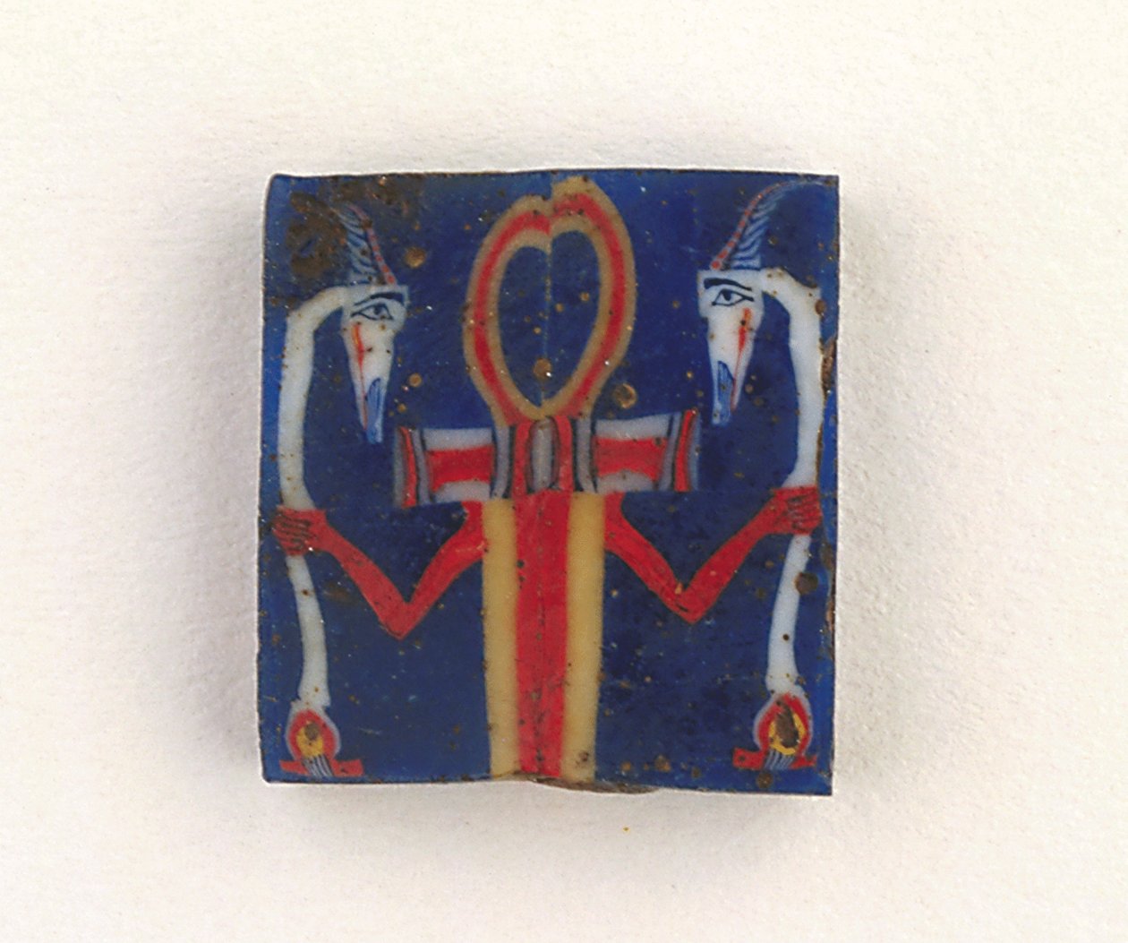 Emléktábla, Ptolemaioszi kortól római korig, Kr.e. 100-100 (üveg) alkotó: Egyptian