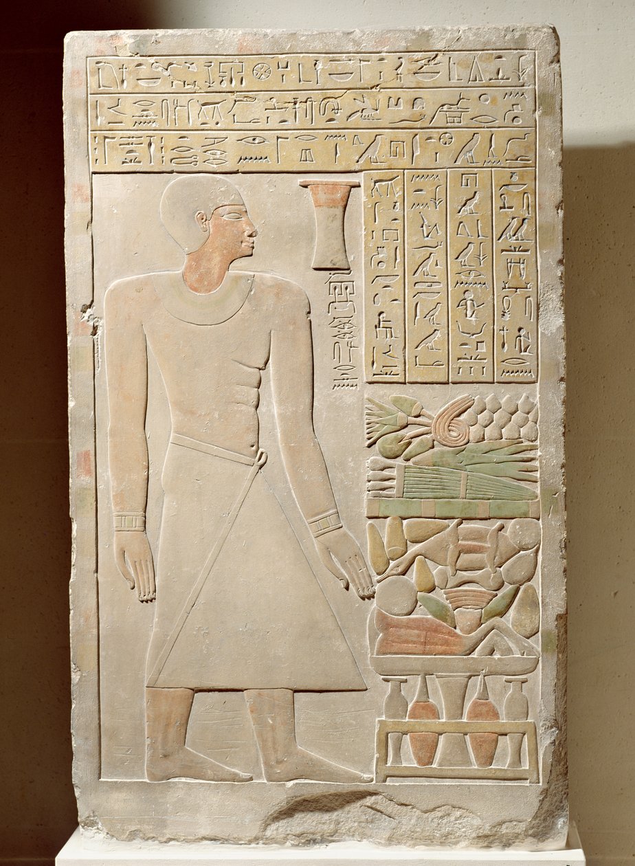 Senwosret kincstárfőnökének domborműve, Középbirodalom, ie 1970-1900 körül (festett mészkő) alkotó: Egyptian 12th Dynasty