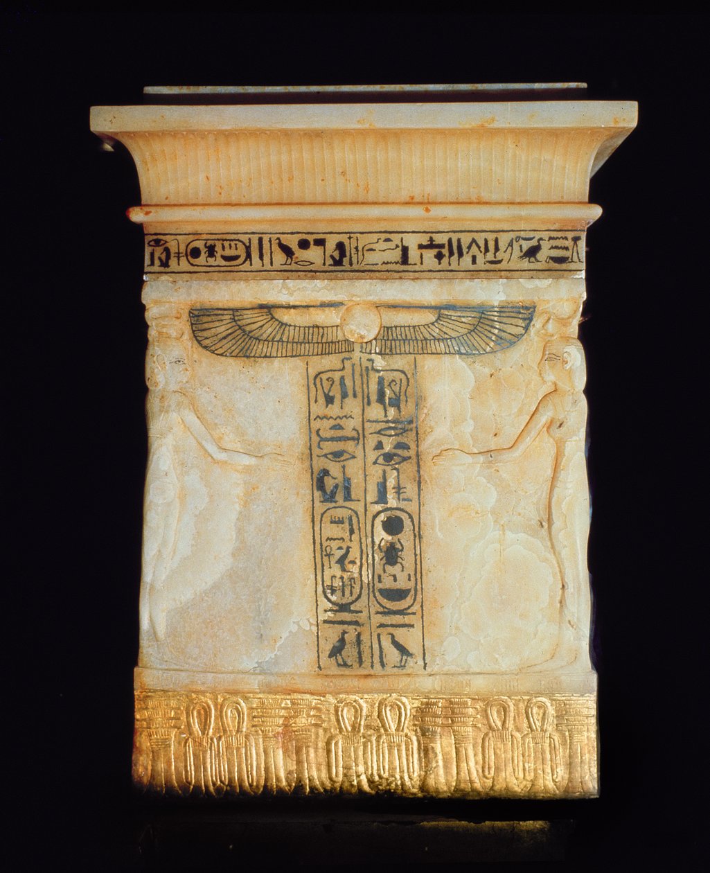 Canopic láda, Tutanhamon sírjából (Kr. e. 1370-1352) Új Királyság (alabástrom) alkotó: Egyptian 18th Dynasty