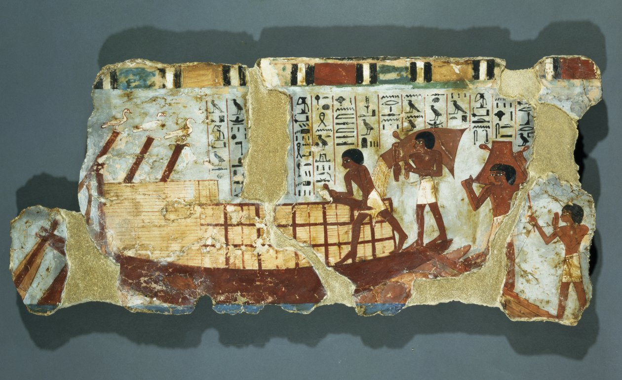 Gabona betöltése, Unsou sírjából, Kelet-Théba, Új Királyság (falfestmény) alkotó: Egyptian 18th Dynasty